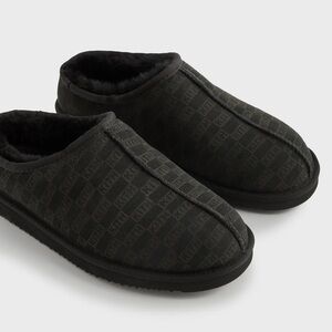Kith Black Patterned Men's Slippers